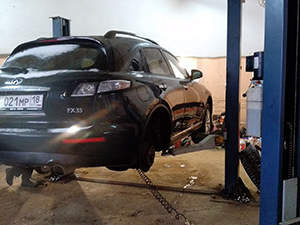 Диагностика Infiniti FX: фото работ автосервиса ДжапСервис в Москве №1 Диагностика Infiniti FX: фото работ автосервиса ДжапСервис в Москве №1
