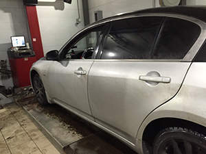 Сход-развал Infiniti JX: фото работ автосервиса ДжапСервис в Москве №1 Сход-развал Infiniti JX: фото работ автосервиса ДжапСервис в Москве №1