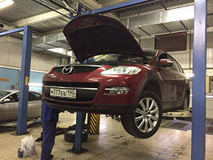 Диагностика Mazda CX-9: фото работ автосервиса ДжапСервис в Москве №1 Диагностика Mazda CX-9: фото работ автосервиса ДжапСервис в Москве №1